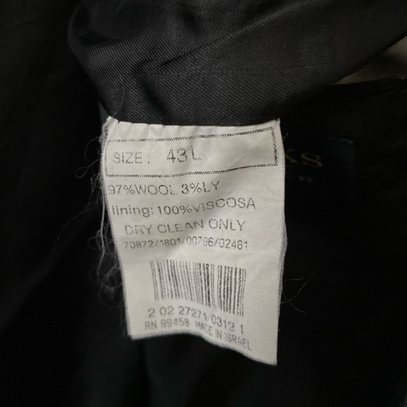 Brooks Stretch Blazer Blue Check 100% ViscoSport Coat Jacket Made in Israel 43L - Picture 7 of 14